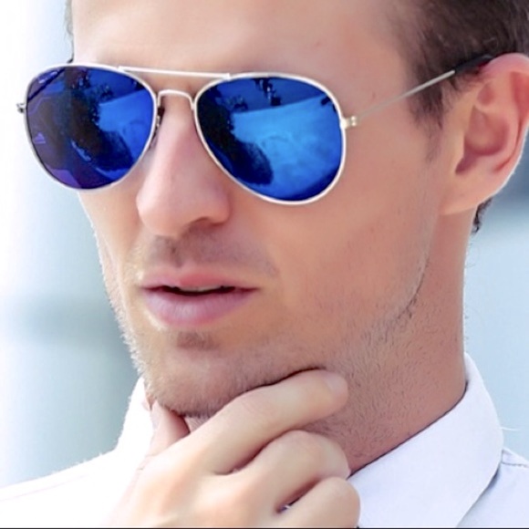 Blue Aviator Sunglasses - Picture 8 of 10